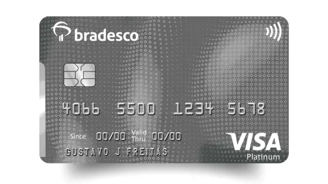 Bradesco Visa Platinum: cartão com limite inicial alto e tecnologia para compras seguras